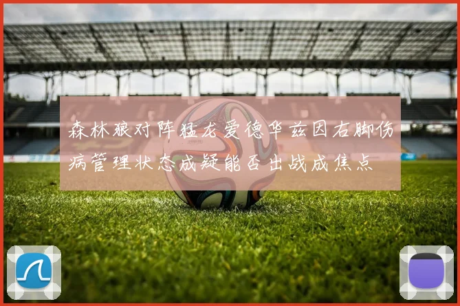 森林狼对阵猛龙爱德华兹因右脚伤病管理状态成疑能否出战成焦点